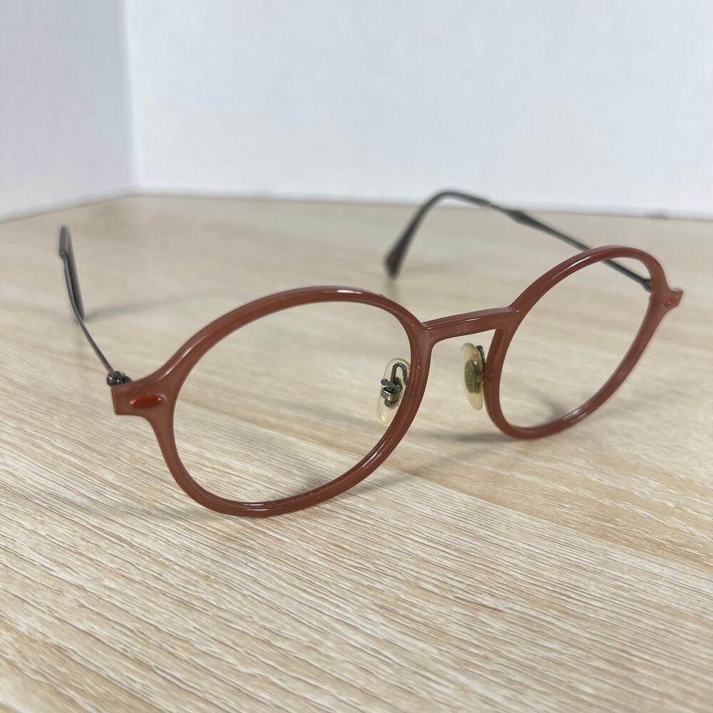 RARE! Ray-Ban RB7087 5637 Eyeglasses Light Brown Round Frames LightRay 48-21-140
